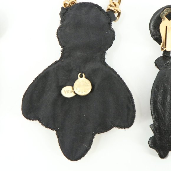 Ranjana Khan Labradorite Necklace Gold Tone Chain Clip On Earring Set - Picture 8 of 8